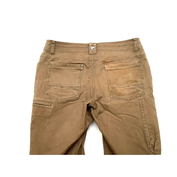 KUHL Rebel Pants Mens 36x32 Brown Vintage Patina Dye Articulated Knee Hiking - Picture 5 of 16